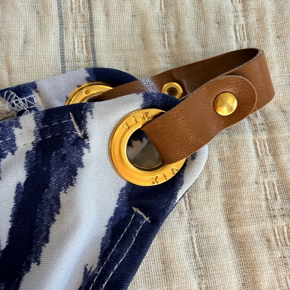 Vix Navy and White Zebra Halter Bikini - Picture 9 of 9